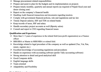 Job Vacancy Announcement